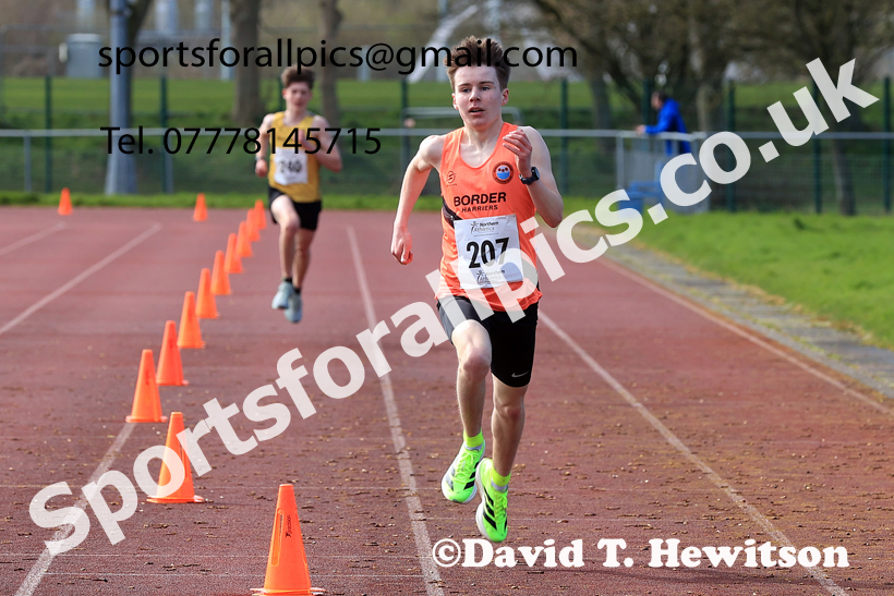 Boys Under-15s Young Athletes 5k, 2026 Northern Mens 12 and Womens 6 Stage Road Relays and Young Athletes 5k, Sheepmount Stadium, Carlisle. Photo: David T. Hewitson/Sports for All Pics